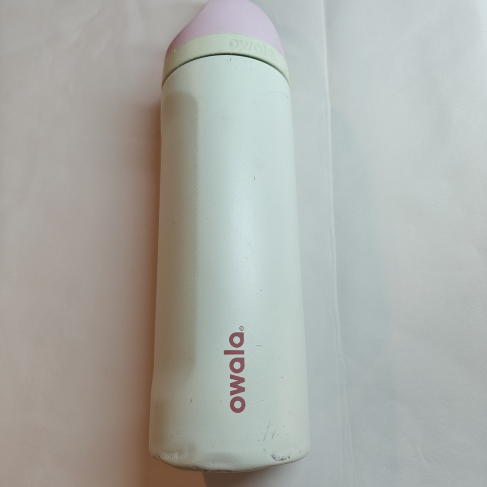 White and Pink Water Bottle
